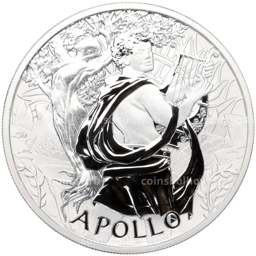 Монета 1 доллар 2023 года Тувалу  «Боги Олимпа — Аполлон»