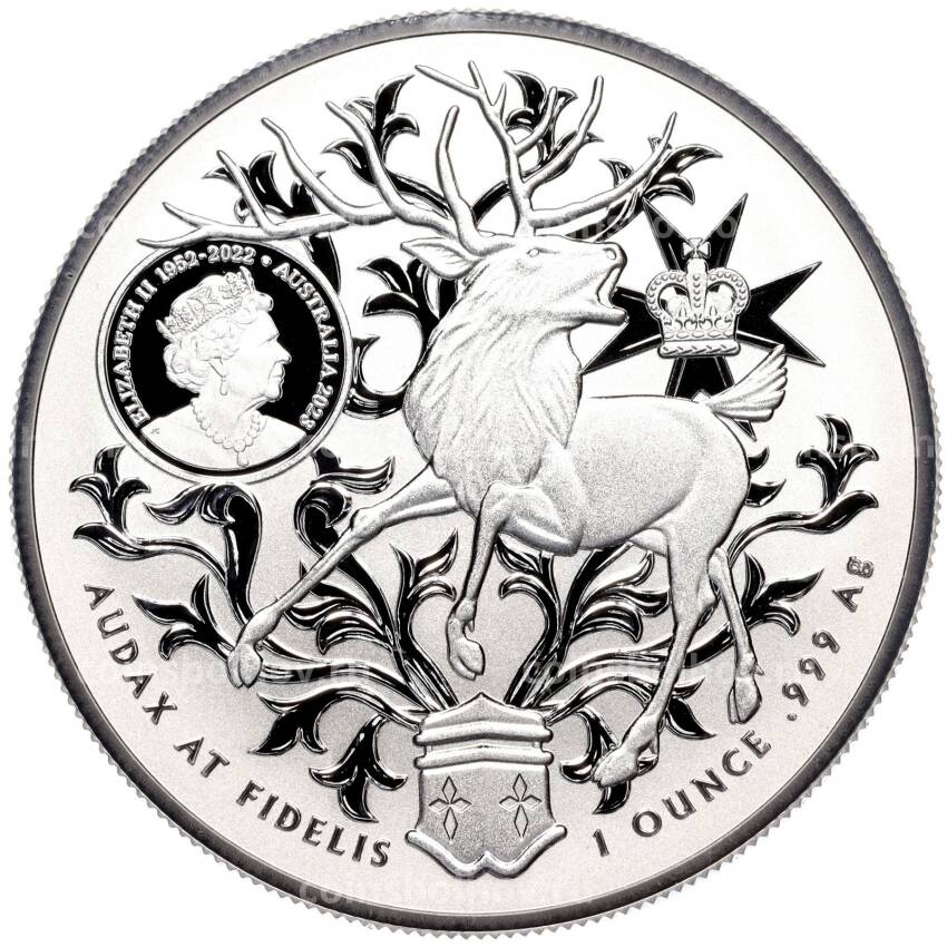 Монета 1 доллар 2023 года Австралия «Гербы Австралии — Квинсленд» (вид 2)