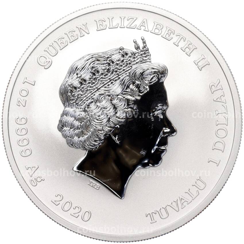 Монета 1 доллар 2020 года Тувалу «Боги Олимпа — Зевс» (вид 2)