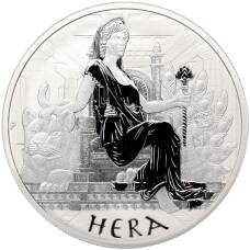 Монета 1 доллар 2022 года Тувалу  «Боги Олимпа — Гера» (аверс)