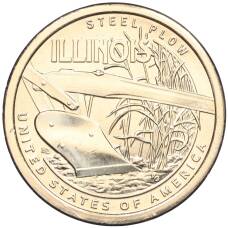 Монета 1 доллар 2024 года P США «Американские инновации — Стальной плуг» (аверс)