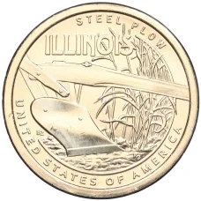 Монета 1 доллар 2024 года P США «Американские инновации — Стальной плуг» (аверс)