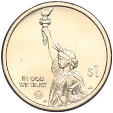 Монета 1 доллар 2024 года P США «Американские инновации — Стальной плуг» (реверс)