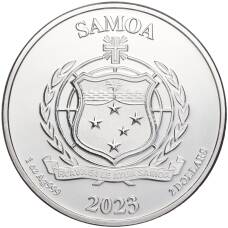 Монета 2 доллара 2023 года Самоа «Форсаж» (реверс)