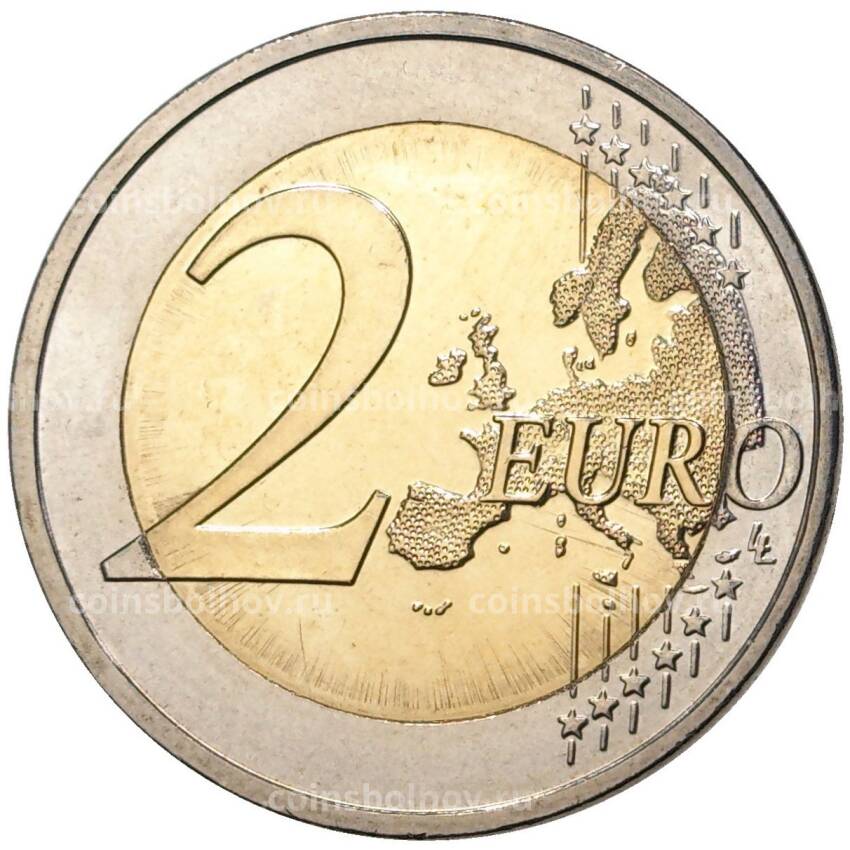 Монета 2 евро 2012 года Словения «10 лет евро наличными» (вид 2)