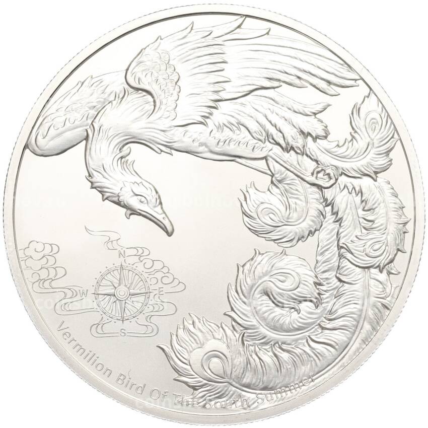 Монета 2 доллара 2023 года Самоа «Четыре стража — Алая птица»