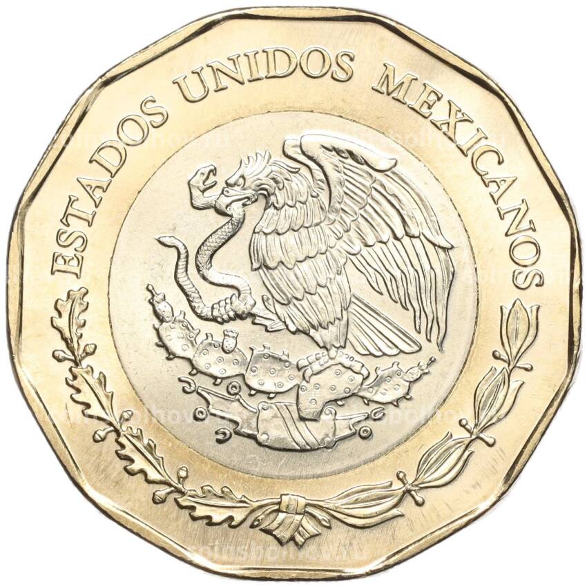 Монета 20 песо 2021 года Мексика «500 лет гибели Теночтитлана» (вид 2)