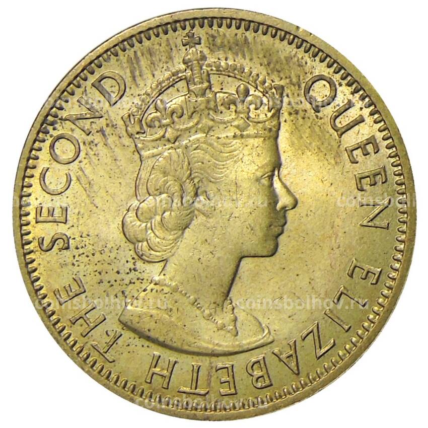 Монета 1/2 пенни 1965 года Ямайка (вид 2)