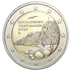 Монета 2 евро 2024 года F Германия Федеральные земли Германии — Мекленбург-Передняя Померания, Кёнигсштуль (аверс)
