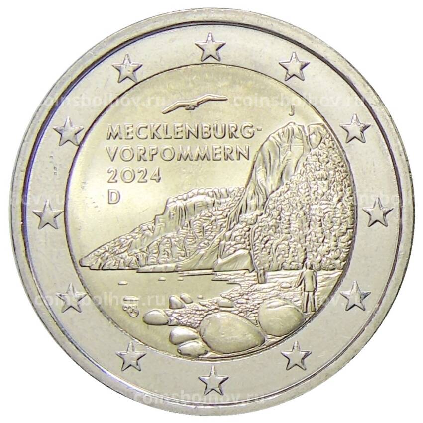 Монета 2 евро 2024 года J Германия Федеральные земли Германии — Мекленбург-Передняя Померания, Кёнигсштуль
