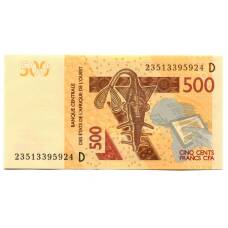 Банкнота 500 франков 2012 года (модификация 2023 года) Мали (буква D)