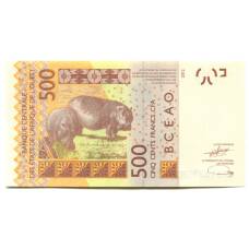 Банкнота 500 франков 2012 года (модификация 2023 года) Мали (буква D) (вид 2)