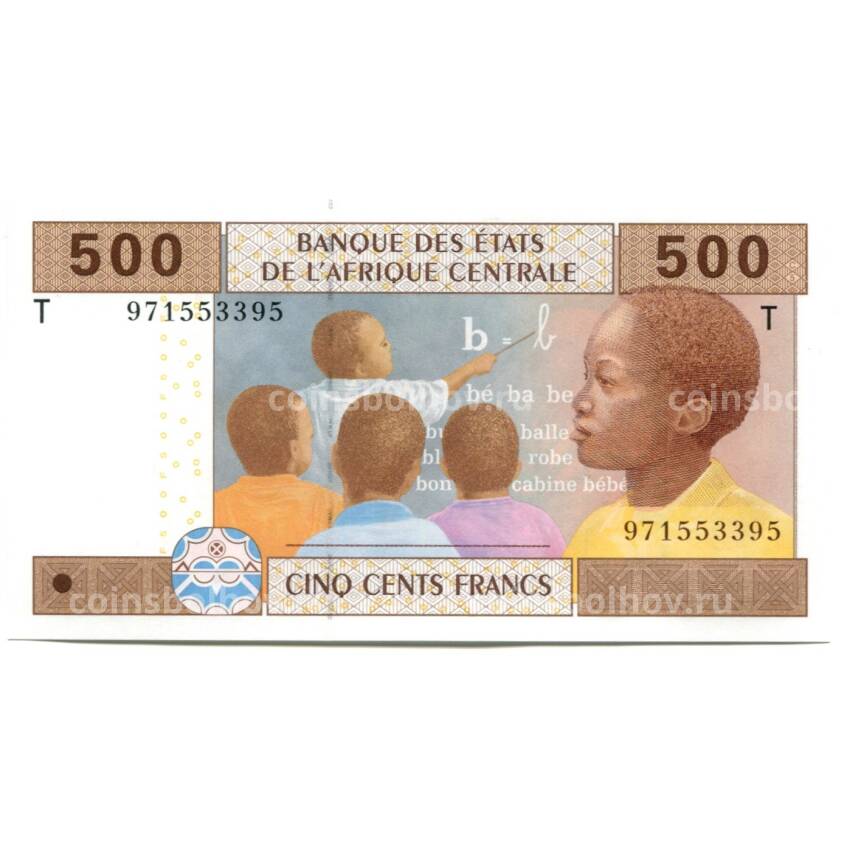 Банкнота 500 франков 2002 (2017) года Конго (буква Т)