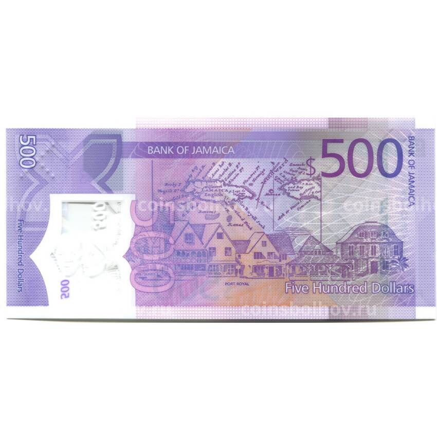 Банкнота 500 долларов 2022 года Ямайка (вид 2)