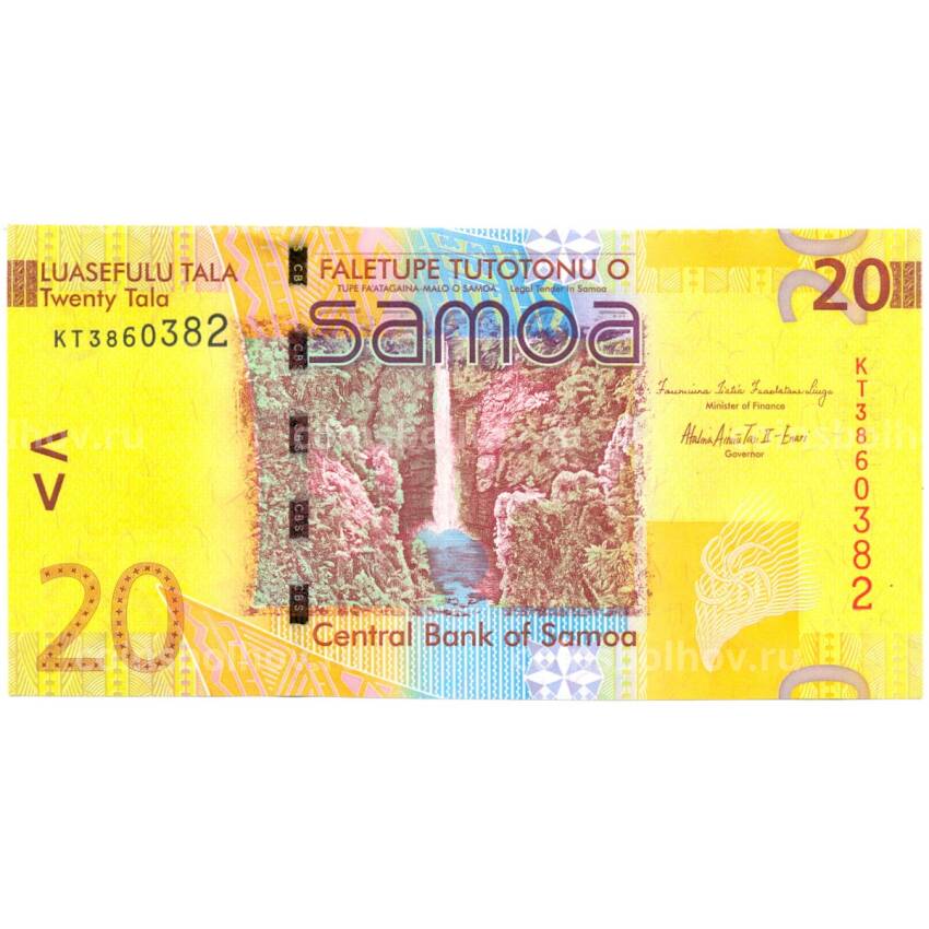 Банкнота 20 тала 2012 года Самоа