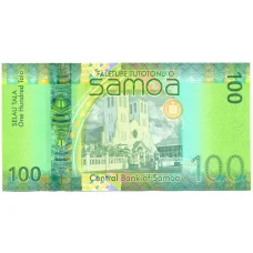 Банкнота 100 тала 2017 года Самоа (реверс)
