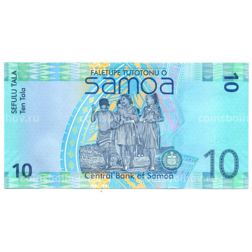 Банкнота 10 тала 2007 года Самоа — команда Самоа участники ЧМ по регби (вид 2)