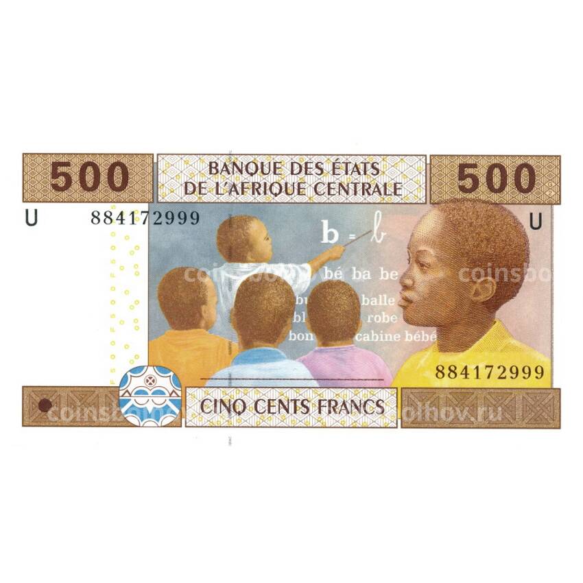 Банкнота 500 франков 2002 (2017) года Камерун (буква U)