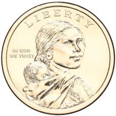 Монета 1 доллар 2024 года D США «Коренные Американцы — Закон о гражданстве индейцев» (реверс)