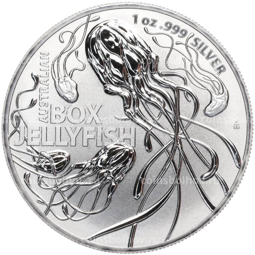 Монета 1 доллар 2023 года Австралия «Самая опасная в Австралии — Австралийская коробчатая медуза»