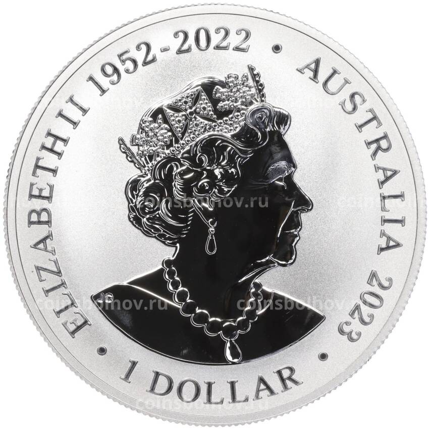 Монета 1 доллар 2023 года Австралия «Самая опасная в Австралии — Австралийская коробчатая медуза» (вид 2)