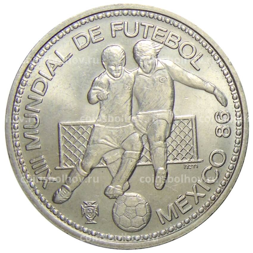 Монета 100 эскудо 1986 года Португалия — Чемпионат мира по футболу 1986, Мексика