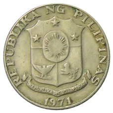 Монета 25 сентимо 1971 года Филиппины (аверс)