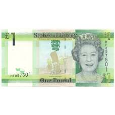 Банкнота 1 фунт 2018 года Джерси