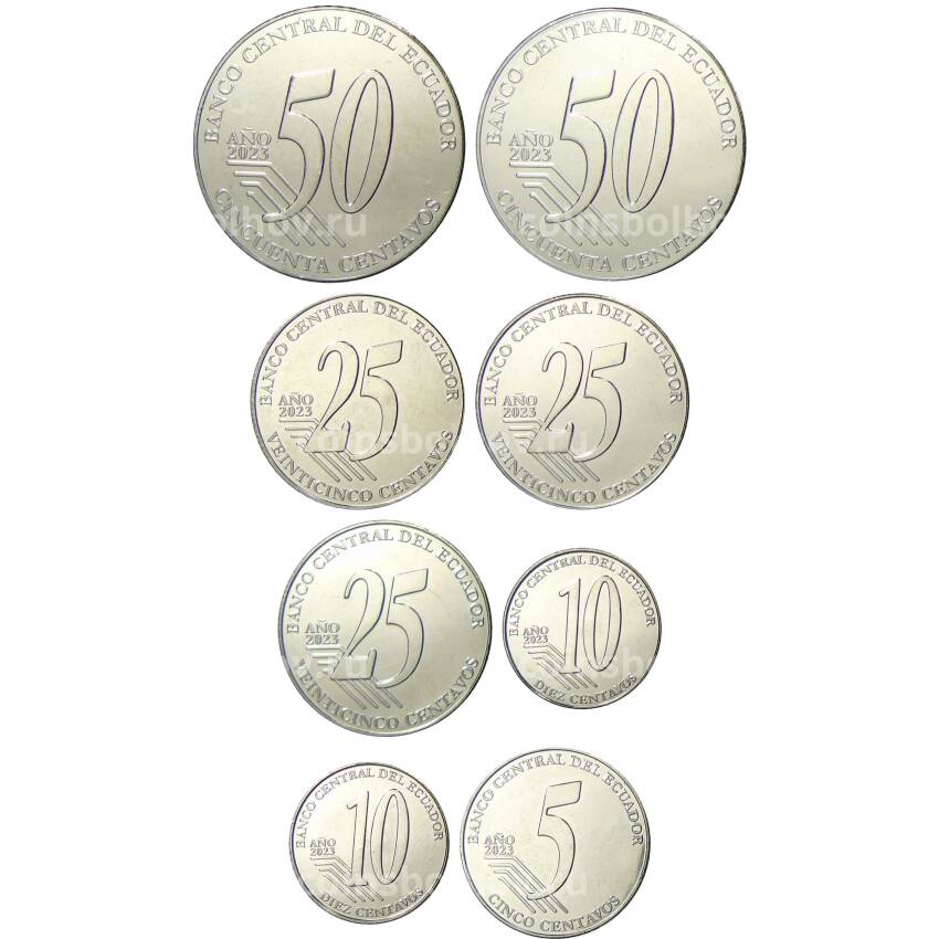 Набор монет 2023 года Эквадор (вид 2)