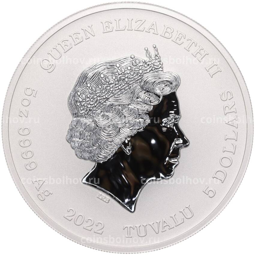 Монета 5 долларов 2022 года Тувалу «Боги Олимпа — Афина» (вид 2)