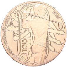 Монета 1/4 евро 2023 года Франция «XXXIII летние Олимпийские игры в Париже 2024 года — Гольф» (аверс)