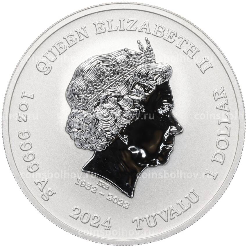 Монета 1 доллар 2024 года Тувалу «60 лет мультфильму Розовая Пантера» (вид 2)