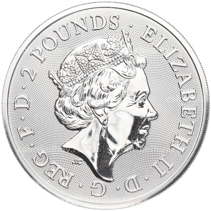 Монета 2 фунта 2018 года Великобритания «Китайский гороскоп — год собаки» (вид 2)