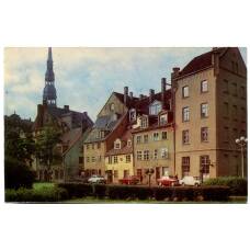 Открытка Рига.Жилые дома на улице Мейстару XVIII век