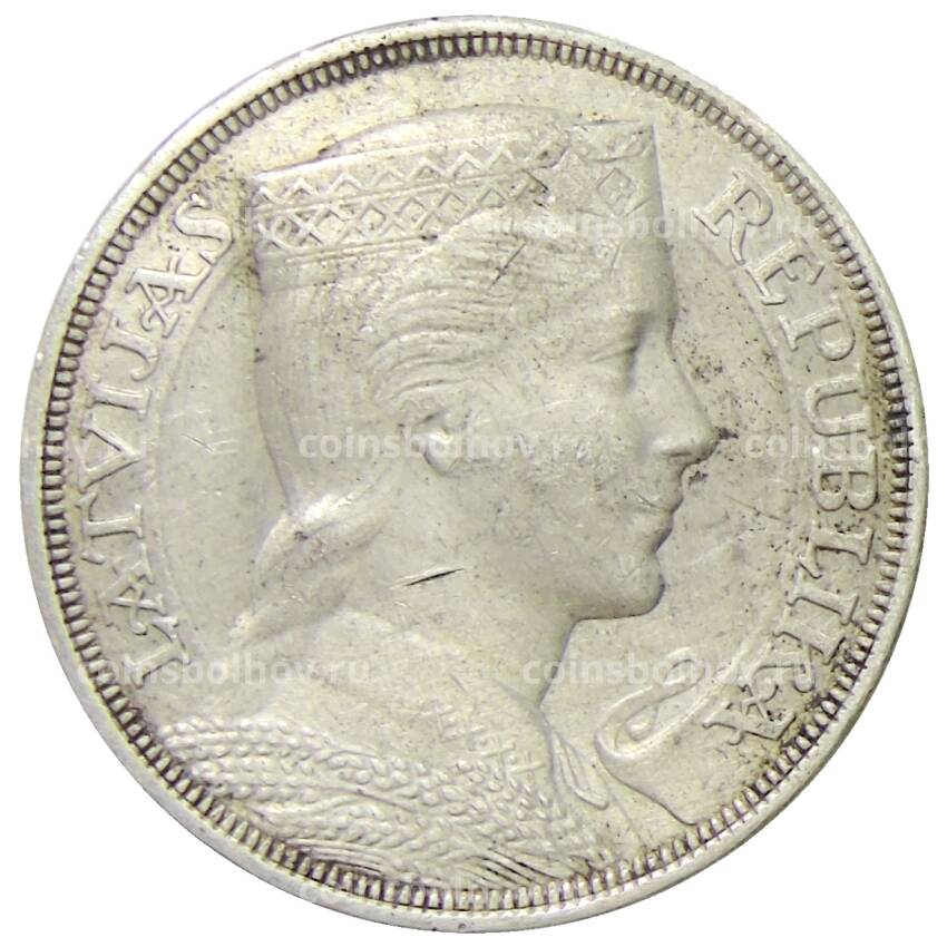 Монета 5 лат 1931 года Латвия (вид 2)