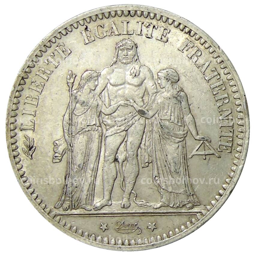 Монета 5 франков 1873 года A Франция (вид 2)