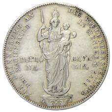 Монета 2 гульдена 1855 года Германские государства — Бавария «Восстановление колонны Мадонны в Мюнхене» (аверс)