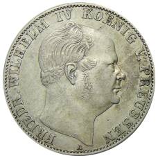 Монета 1 союзный талер 1858 года Германские государства — Пруссия (аверс)
