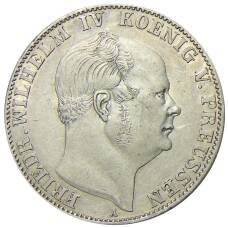 Монета 1 союзный талер 1860 года Германские государства — Пруссия (аверс)