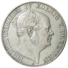 Монета 1 союзный талер 1860 года Германские государства — Пруссия (аверс)