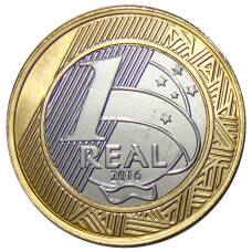 Монета 1 реал 2016 года Бразилия XV летние Паралимпийские игры, Рио-де-Жанейро 2016 — Паралимпийское плавание (реверс)