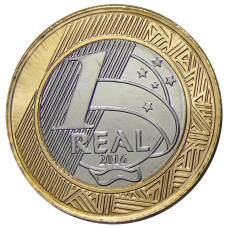 Монета 1 реал 2016 года Бразилия XV летние Паралимпийские игры, Рио-де-Жанейро 2016 — Паралимпийское плавание (реверс)