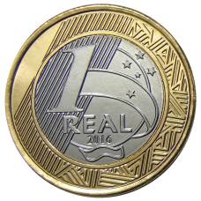 Монета 1 реал 2016 года Бразилия XV летние Паралимпийские игры, Рио-де-Жанейро 2016 — Паралимпийское плавание (реверс)