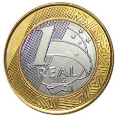 Монета 1 реал 2015 года Бразилия XV летние Паралимпийские игры, Рио-де-Жанейро 2016 — Параканоэ (реверс)
