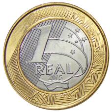 Монета 1 реал 2015 года Бразилия XV летние Паралимпийские игры, Рио-де-Жанейро 2016 — Параканоэ (реверс)