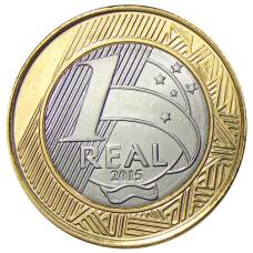 Монета 1 реал 2015 года Бразилия XV летние Паралимпийские игры, Рио-де-Жанейро 2016 — Параканоэ (реверс)