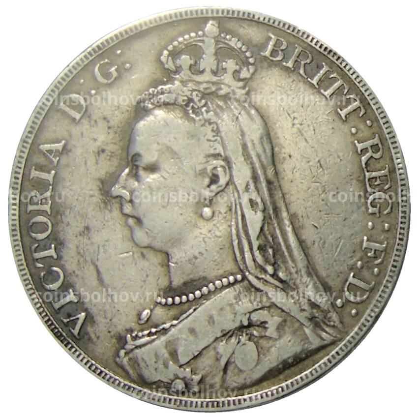 Монета 1 крона 1889 года Великобритания (вид 2)