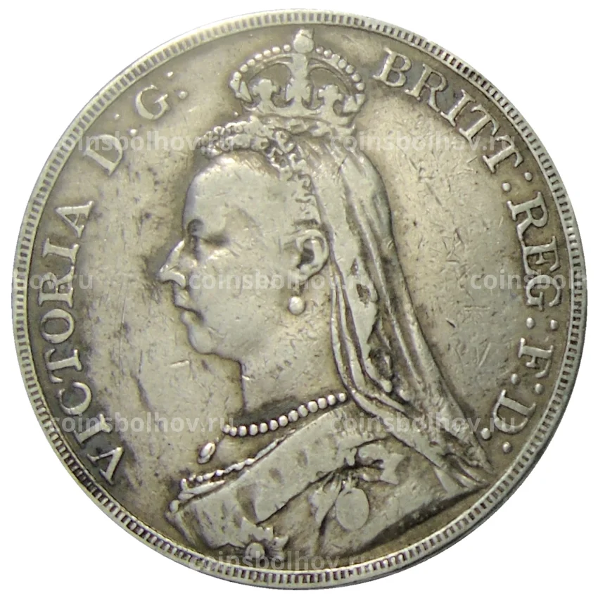 Монета 1 крона 1889 года Великобритания (вид 2)