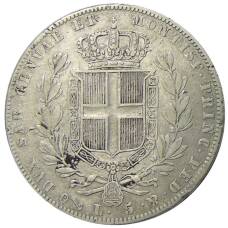 Монета 5 лир 1840 года Итальянские государства — Сардиния (реверс)