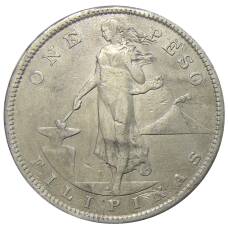 Монета 1 песо 1907 года Филиппины (аверс)